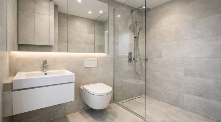 Kleine Bäder größer wirken lassen